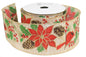Traditional Christmas Glitter Wire Ribbon 2.5 Inch - - Shelburne Country Store