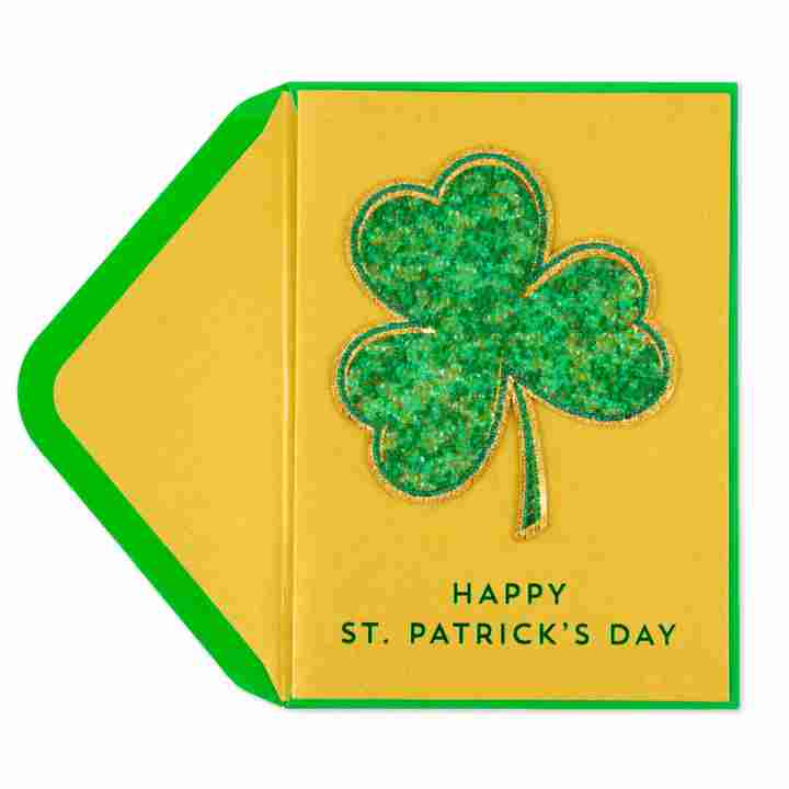 Gemmed Clover St Patricks Day Greeting Card - Shelburne Country Store