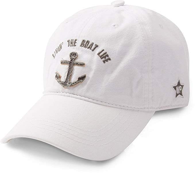 Livin' The Boat Life White  Adjustable Hat - Shelburne Country Store