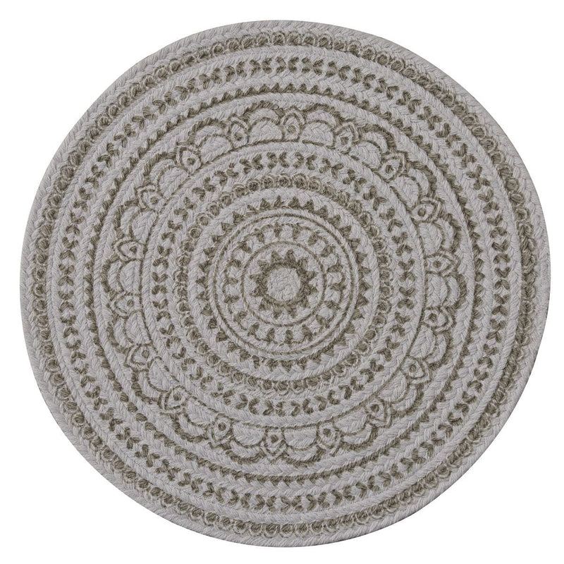Medallion Printed Round Mushroom  Place Mat - Shelburne Country Store