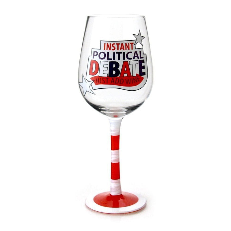 Our Name is Mud  Wine Glass Political Debate - Shelburne Country Store