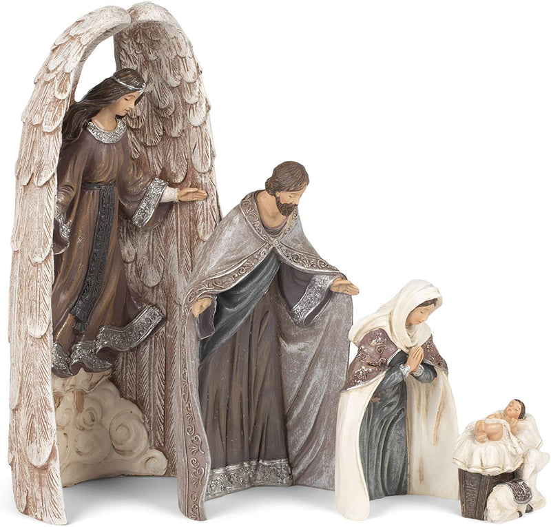 Nesting Holy Family with Angel - 11 Inch - Shelburne Country Store