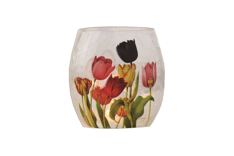 3 Inch Lighted Glass Vase - Stunning Tulips - Shelburne Country Store