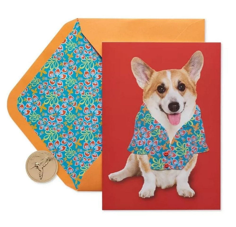 Welsh Corgi in Shirt - Father's Day Card - Shelburne Country Store