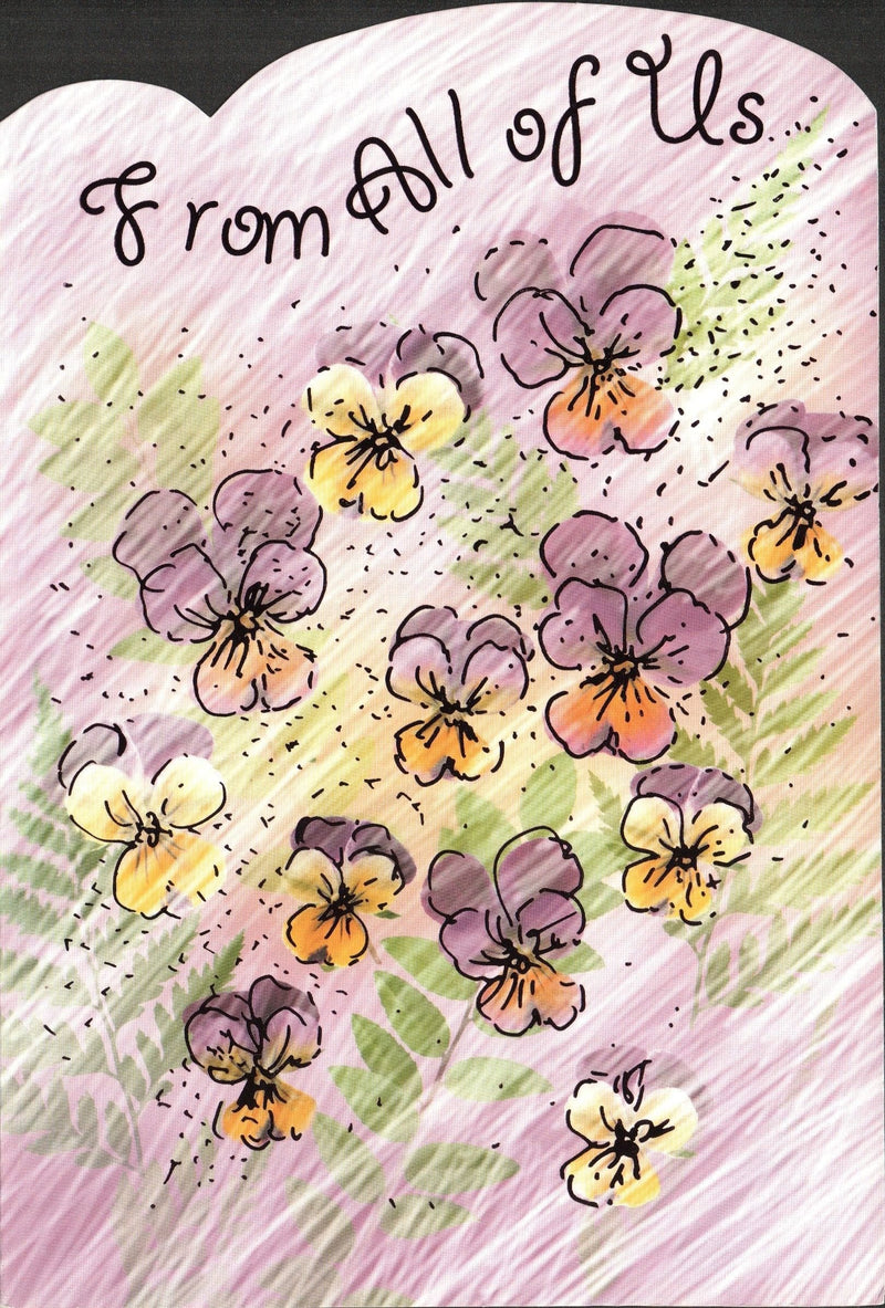 Birthday Card - Purple Pansies - Shelburne Country Store