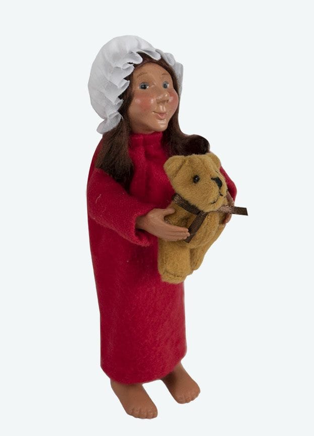 Toddler Girl With Teddy - The Country Christmas Loft