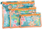 Tropical Floral 3 Piece Bath and Body Zip Organizers - Shelburne Country Store