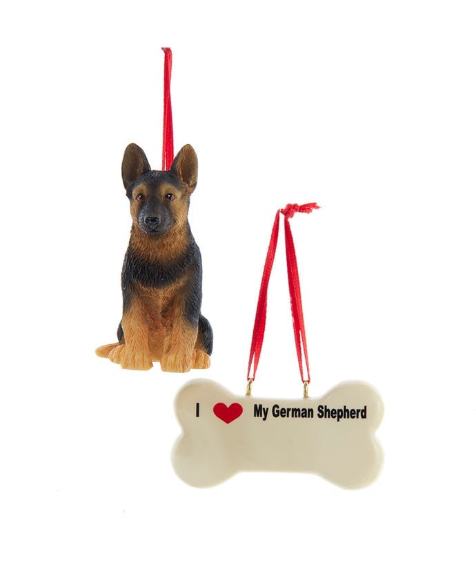 I love My German Shepherd With Dog Bone Ornaments - Shelburne Country Store
