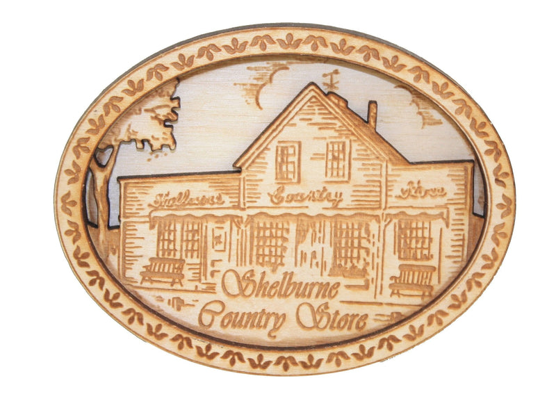 2 Layer Wooden Shelburne Country Store Magnet - Shelburne Country Store