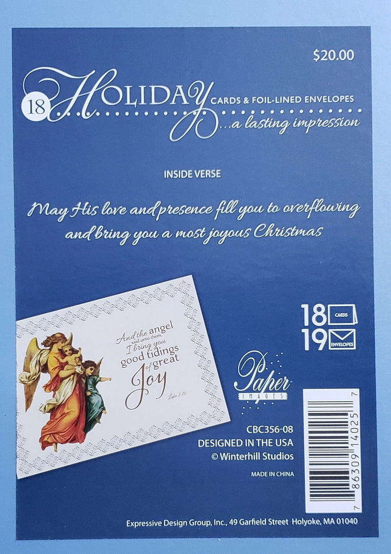 Holiday Luxury Religious Favorites 18 Card Box - I Bring you Good Tidings - Shelburne Country Store