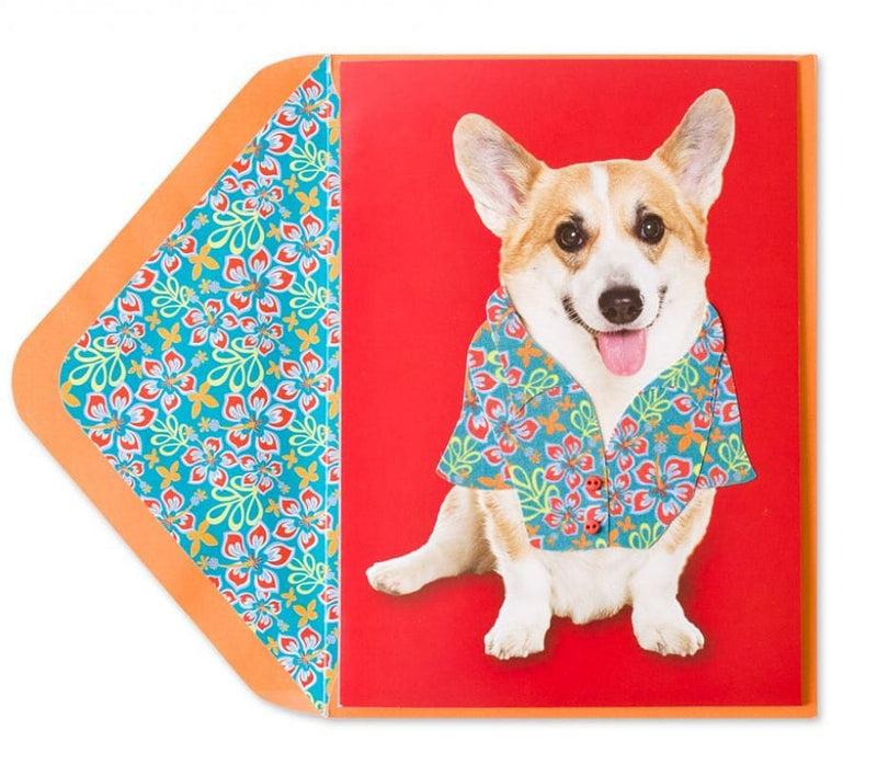 Welsh Corgi in Shirt Fathers Day Card - Shelburne Country Store