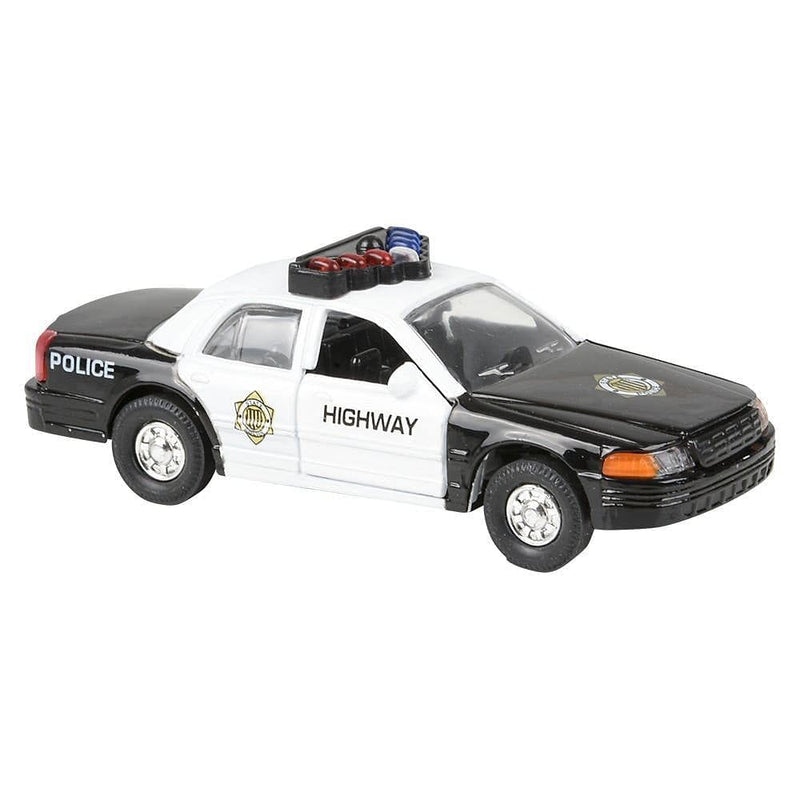 Die Cast  Pull Back - Black Police Car - Shelburne Country Store
