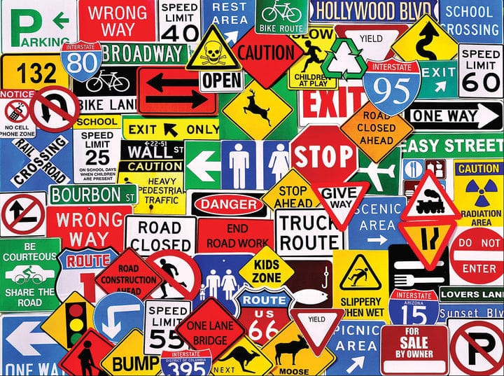 Road Signs Puzzle - 500 Pieces - Shelburne Country Store