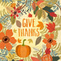 Mia Charro - Give Thanks Floral Lunch Napkin - Shelburne Country Store