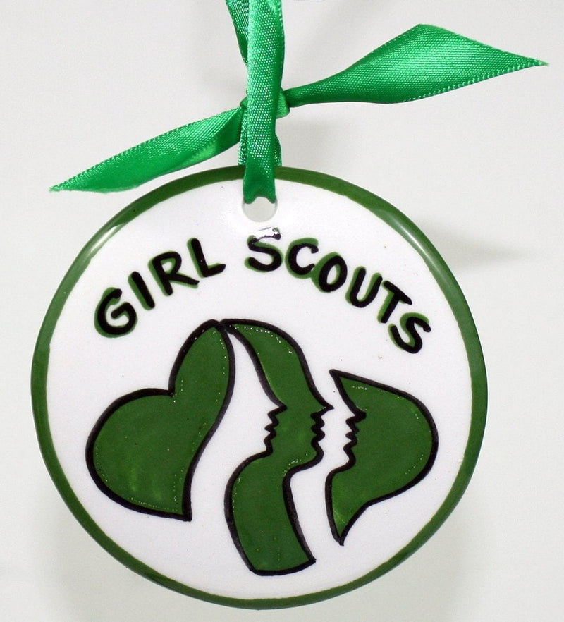 Nola Watkins Flat Disc Ceramic Ornament - Girl Scouts - Shelburne Country Store
