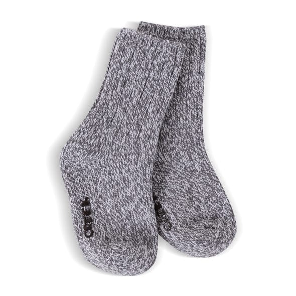 Ragg Socks with Grippers - Charcoal - - Shelburne Country Store