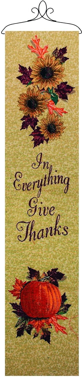 In Everything Thing Give Thanks Tapestry Bellpull - Shelburne Country Store