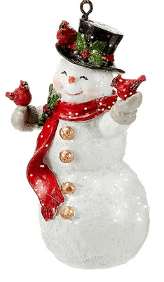 Black Tophat Snowman Ornament - Shelburne Country Store