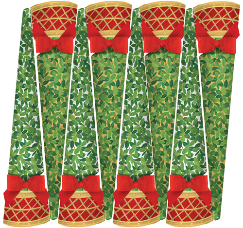 Boxwood Topiary Ivory/Gold - Christmas Cone Crackers-12 Inch/8In - Shelburne Country Store