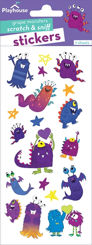 Grape Monsters Scratch & Sniff Stickers - Shelburne Country Store