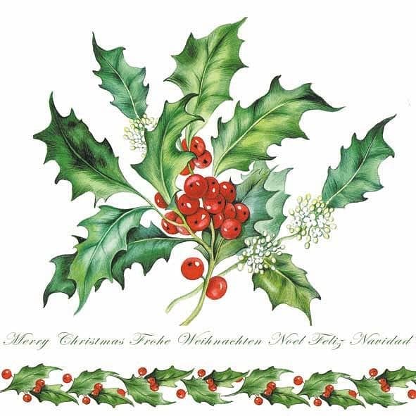 Holly Branch Napkin - - Shelburne Country Store