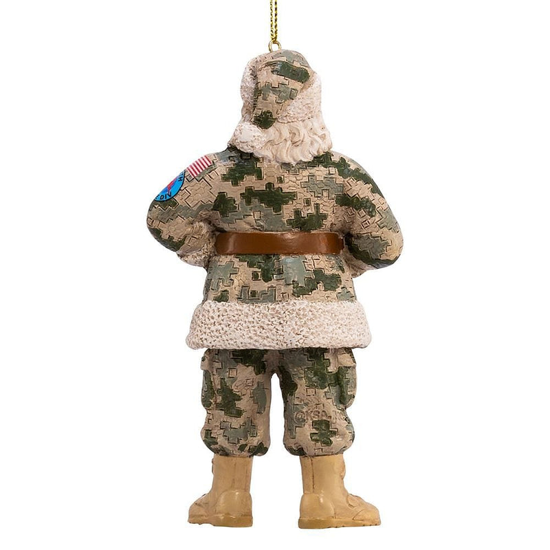 Camouflage Military Santa Ornament - Shelburne Country Store