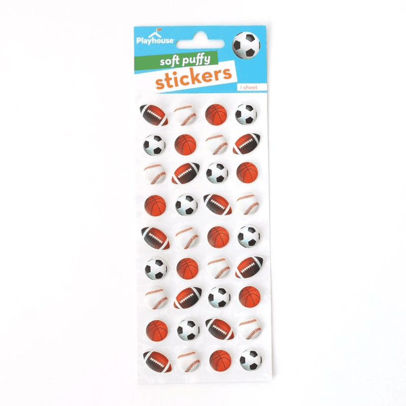 Mini Mixed Sports Balls Puffy Stickers - Shelburne Country Store