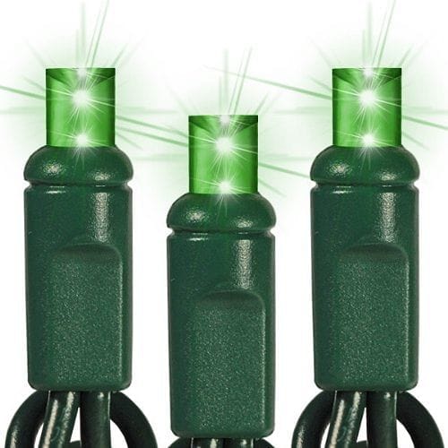 LED Tub String Lights - Green/Green - 50 Lights - Shelburne Country Store