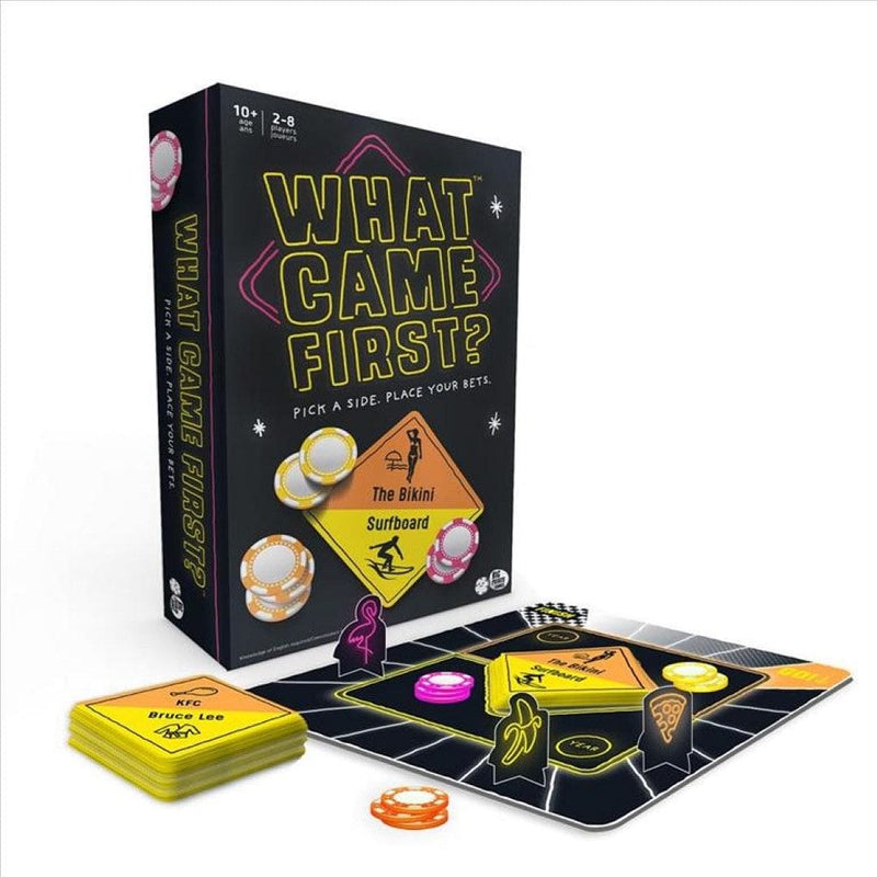 What Came First, A Party Game About Picking Sides and Betting Big, for Kids, Teens, and Adults - Shelburne Country Store