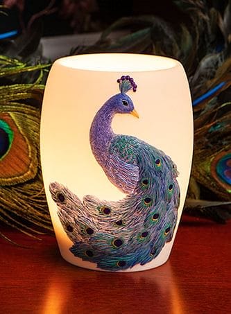Peacock  Night Lamp - Shelburne Country Store
