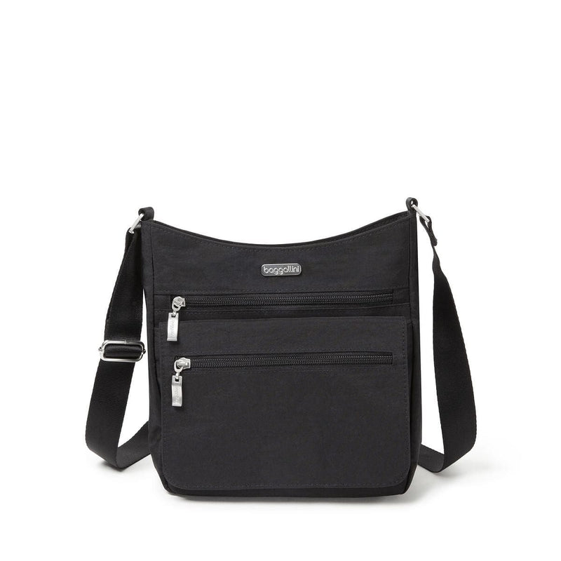 Top Zip Flap Crossbody with RFID Wristlet Black - Shelburne Country Store