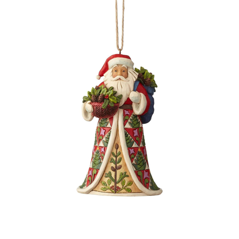 Pinecone Santa Ornament - Shelburne Country Store