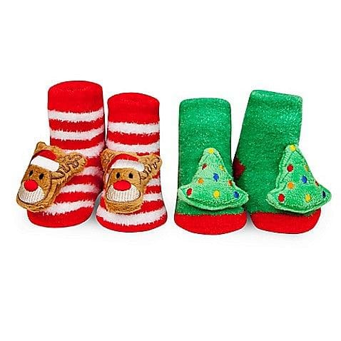 WADDLE Unisex Holiday  Rattle Socks Newborn Baby - Shelburne Country Store