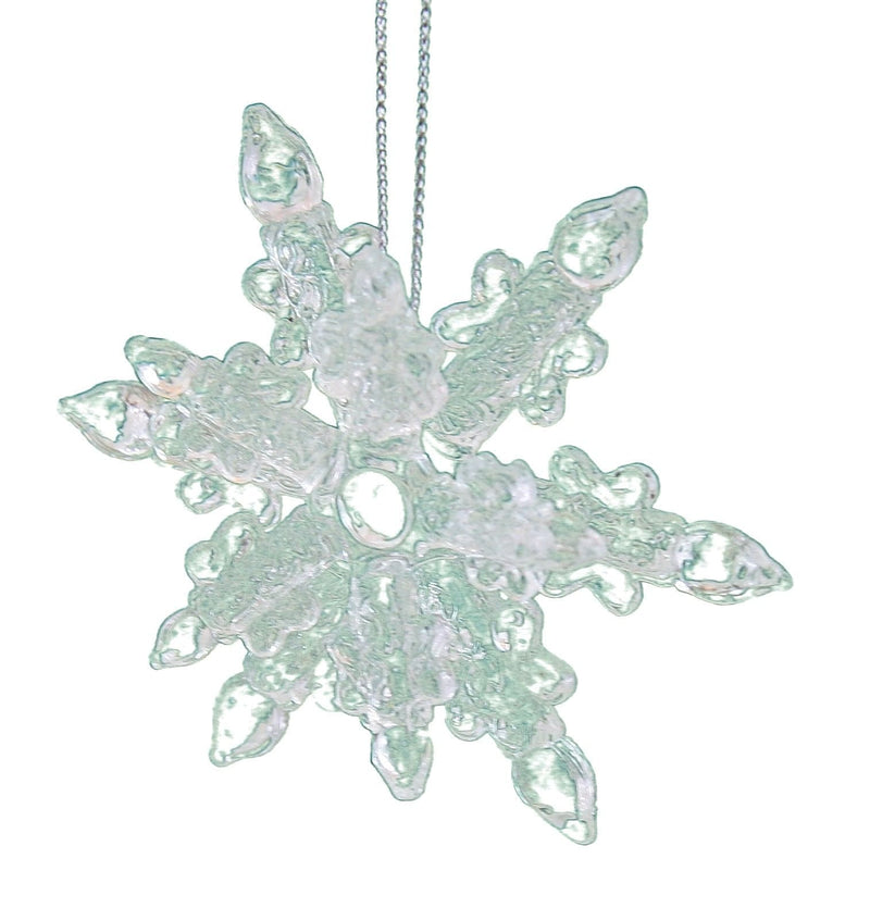 Spunglass Ornament - Clear Snowflake - Shelburne Country Store
