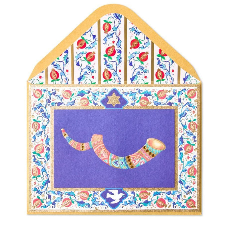 Ornate Shofar Rosh Hashanah Card - Shelburne Country Store