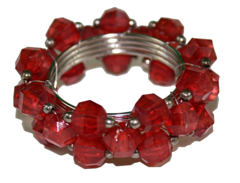 Red Large Bead Napkin Ring - Shelburne Country Store