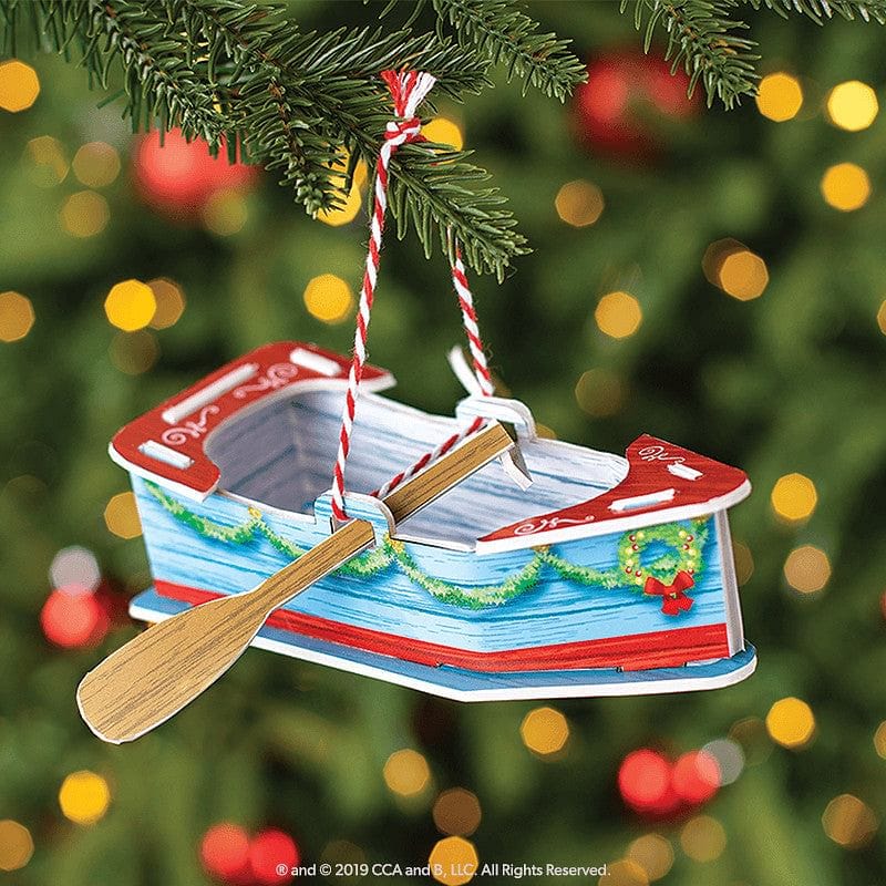 Orna-moments Scout Elf Holiday Rowboat - Shelburne Country Store