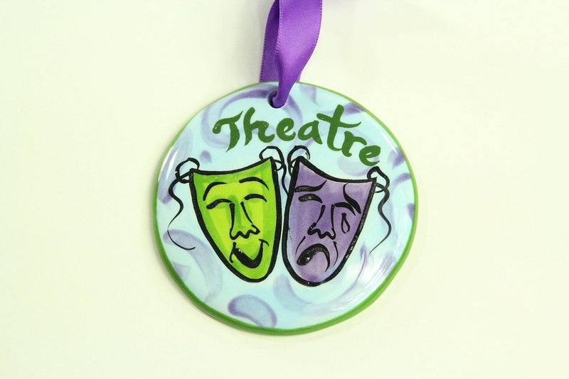 Theatre Masks Hand Painted Ornament - Shelburne Country Store