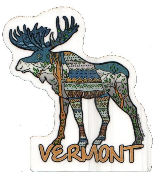 Aztec Moose  - Printed Sticker - Shelburne Country Store