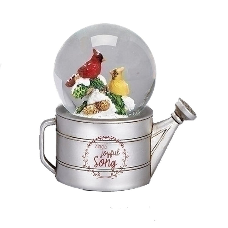 Watering Can with Cardinals 80mm Snowglobe - Shelburne Country Store