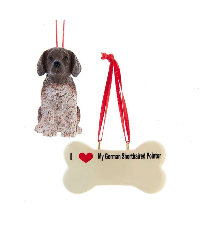 I love My German Shorthaired Pointer With Dog Bone Ornaments - Shelburne Country Store