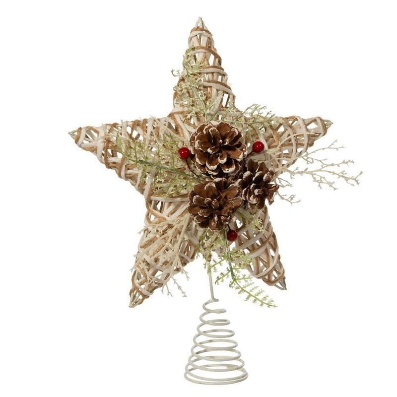 Natural Christmas Star Treetop - 12 Inch - Shelburne Country Store