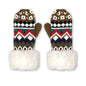 Extra Fuzzy Adult Mittens - Nordic - White - Shelburne Country Store