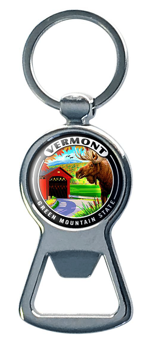 Vermont Moose Domed  Keychain Bottle Opener - Shelburne Country Store