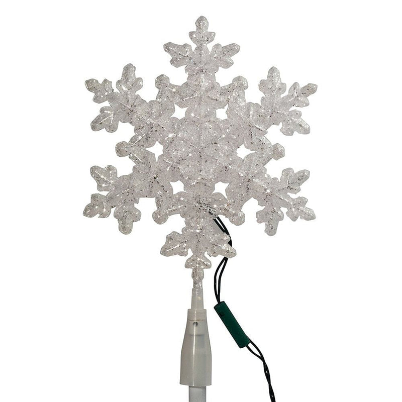 Kurt Adler Ul 10-Light Led Snowflake Treetop, White/Blue - Shelburne Country Store