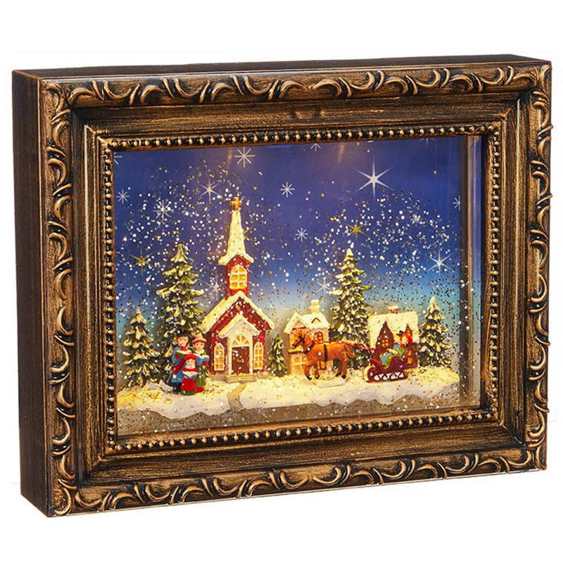 Town Scene Lighted Water Picture Frame - Shelburne Country Store