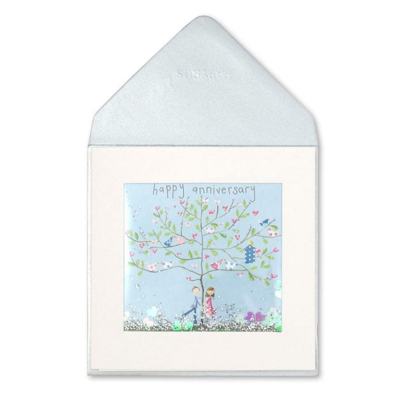 Tree With Birds Square Anniversary Card - Shelburne Country Store