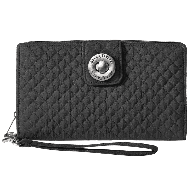Solid Black Rfid Cash System Wallet - Shelburne Country Store