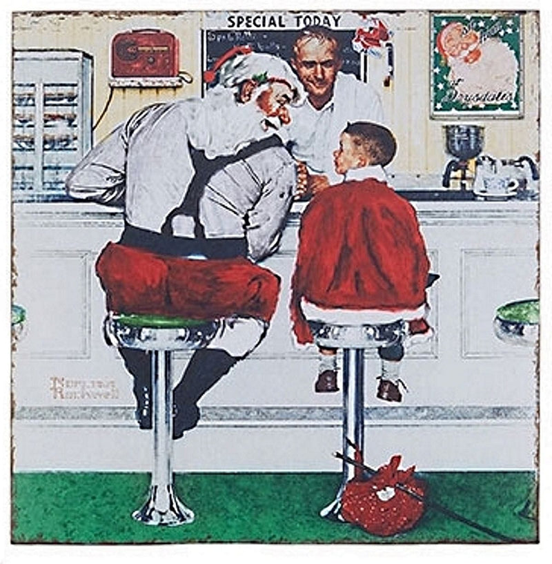 Runaway - Santa at the Diner Wall Art Boy - Shelburne Country Store