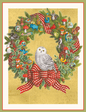 Snowy Owl Wreath - Christmas - 16 Cards (5.25'' x 6.76'') - Shelburne Country Store